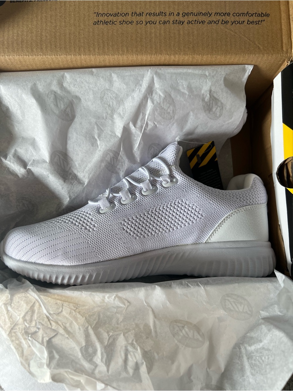 Women’s Lightweight White Knit Athletic Sneakers